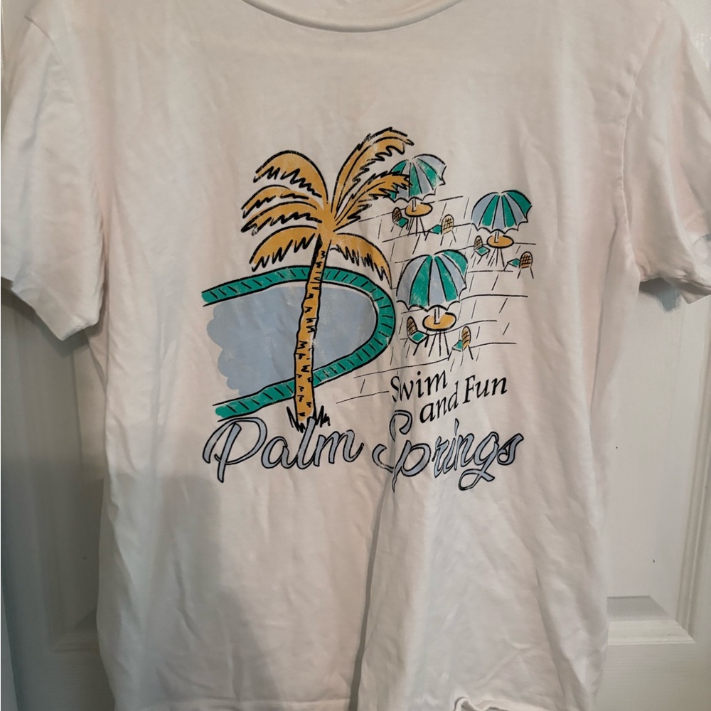 Palm Springs Graphic White T-Shirt